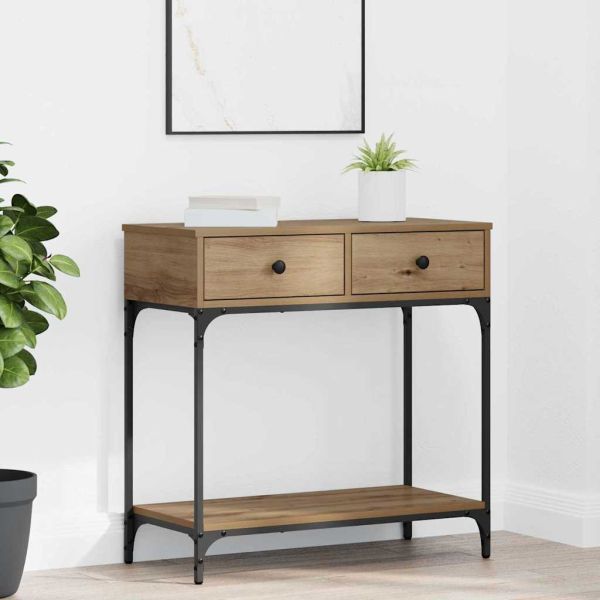 Конзолна маса дъб артизан 75 x 34,5 x 75 см Инженерно дърво