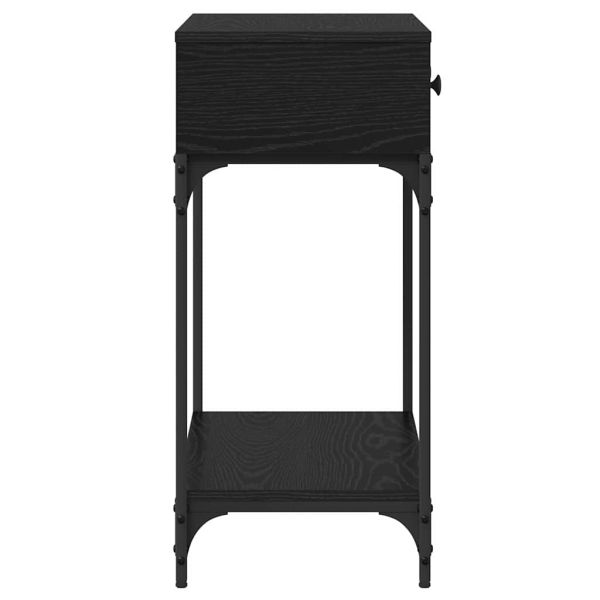 Конзолна маса Черен дъб 75 x 34,5 x 75 см Инженерно дърво