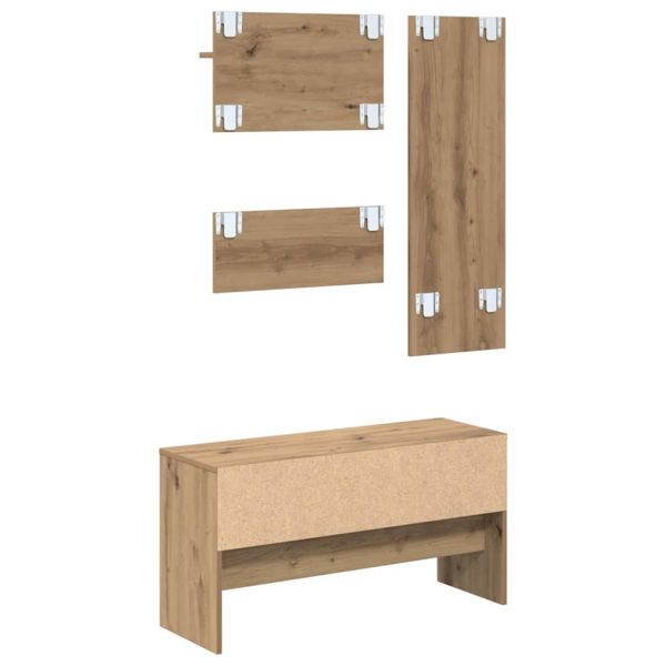 Комплект мебели за антре 4 pcs Дъб Артизан Инженерно дърво