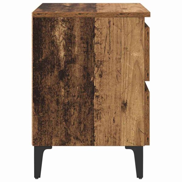 Нощен шкаф 2 pcs Старо дърво 40 x 35 x 50 см Инженерно дърво