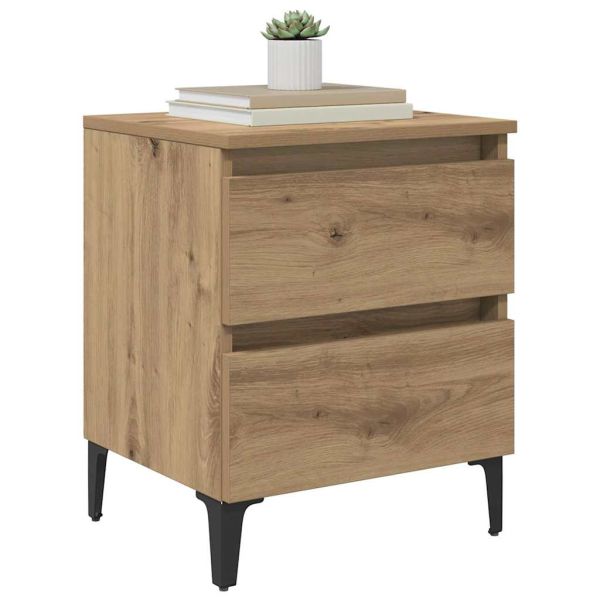 Нощен шкаф 2 pcs дъб артизан 40 x 35 x 50 см Инженерно дърво