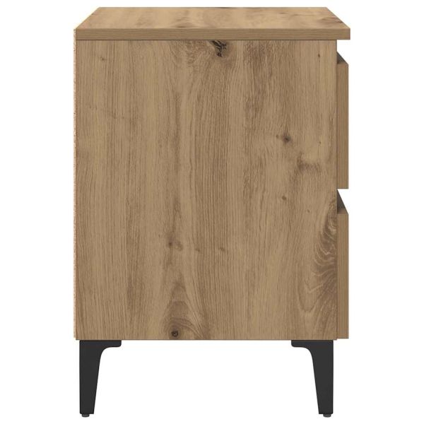 Нощен шкаф 2 pcs дъб артизан 40 x 35 x 50 см Инженерно дърво