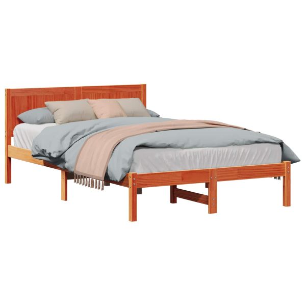 Рамка за легло Кафяво 120 x 200 cm Масивна борова дървесина