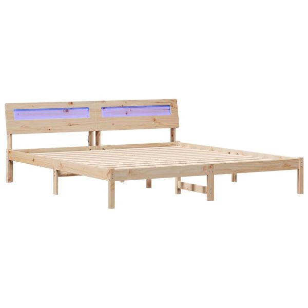 Рамка за легло Кафяво 180 x 200 cm Солидно борово дърво