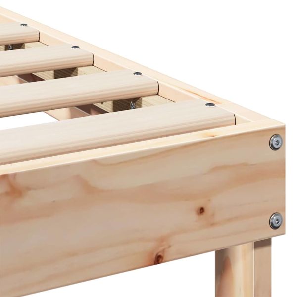 Рамка за легло Кафяво 80 x 210 cm Солидно борово дърво