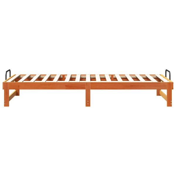 Рамка за легло Кафяво 80 x 210 cm Солидно борово дърво