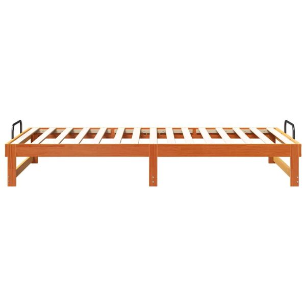 Рамка за легло Кафяво 100 x 210 cm Солидно борово дърво