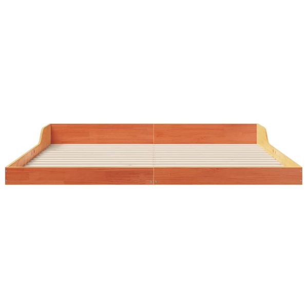 Рамка за легло Кафяво с восъчно покритие 200 x 210 cm