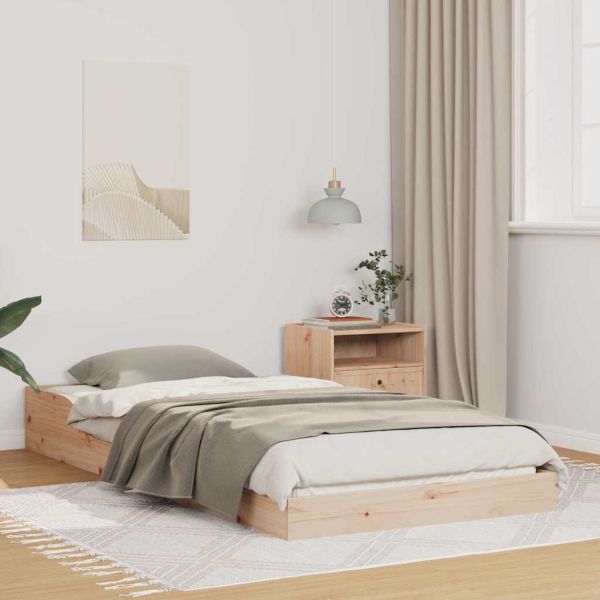 Рамка за легло Естествен 80 x 220 cm Солидно борово дърво