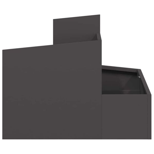Градинска саксия Черно 60 x 60 x 50 см