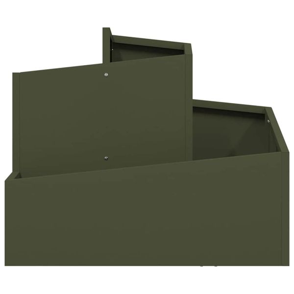 Градинска саксия Маслинено зелено 60 x 60 x 50 см