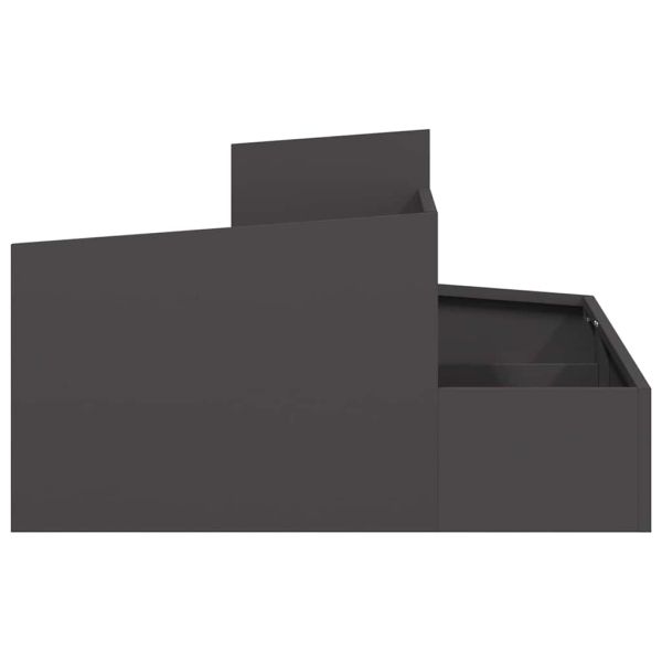 Градинска саксия Черно 80 x 80 x 50 см
