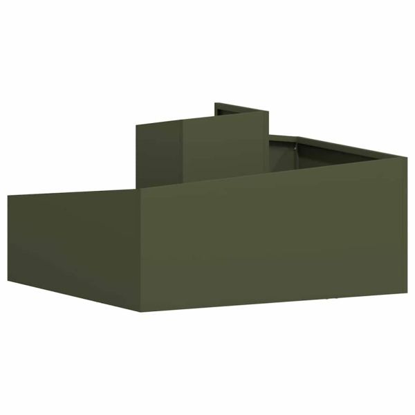 Градинска саксия Маслинено зелено 80 x 80 x 50 см