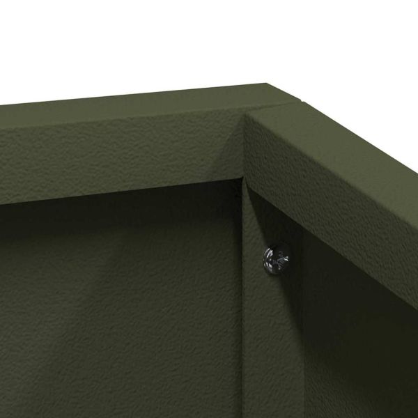 Градинска саксия Маслинено зелено 80 x 80 x 50 см