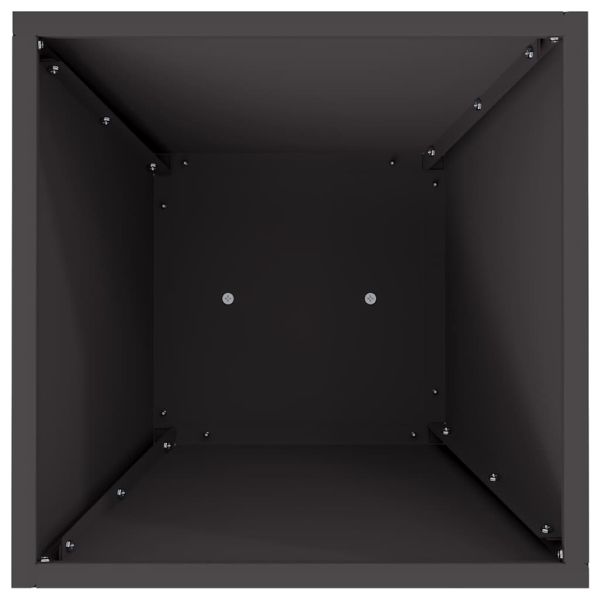 Саксия с колона 2 pcs Черно 35 x 35 x 73 см