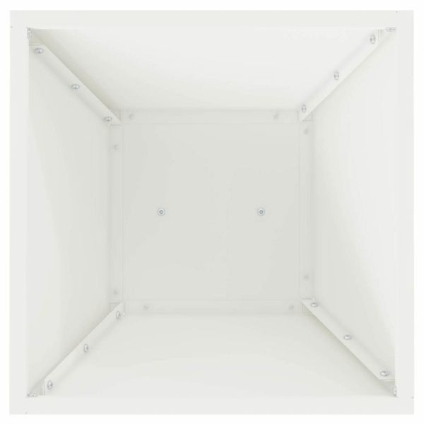 Саксия с колона 2 pcs Бяло 35 x 35 x 73 см