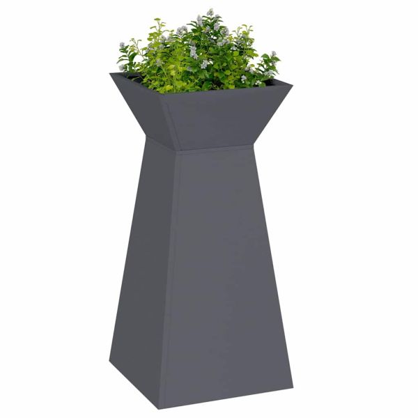 Саксия с колона 2 pcs Антрацит 35 x 35 x 73 см