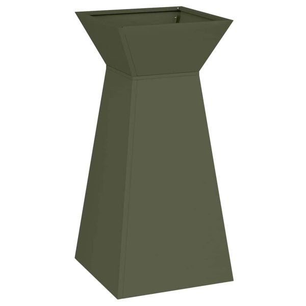 Саксия с колона 2 pcs Маслинено 35 x 35 x 73 см