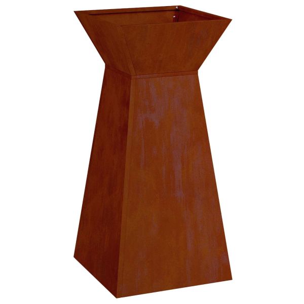 Саксия с колона 2 pcs Сребрист 35 x 35 x 73 см