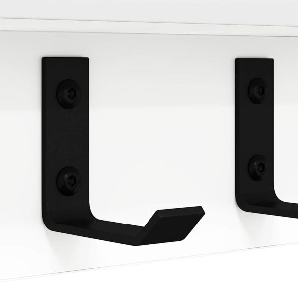 Стенен закачалка за палта Бяло 40 x 10,5 x 10,5 см