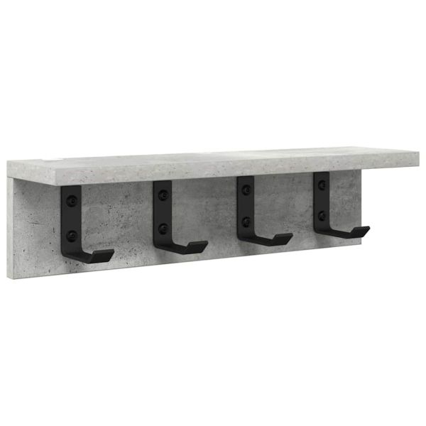 Стенен закачалка за палта Циментено сиво 40 x 10,5 x 10,5 см