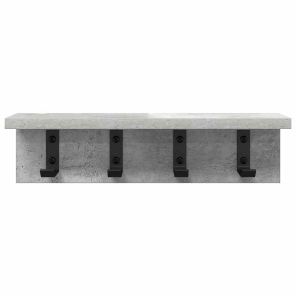 Стенен закачалка за палта Циментено сиво 40 x 10,5 x 10,5 см
