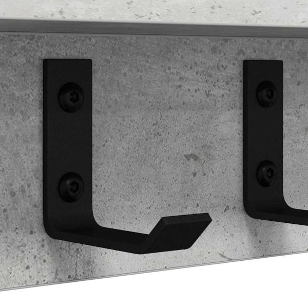 Стенен закачалка за палта Циментено сиво 40 x 10,5 x 10,5 см