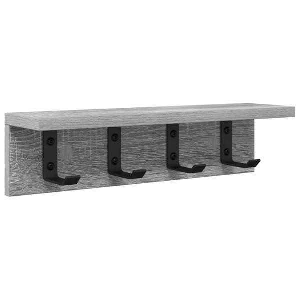 Стенен закачалка за палта Сив Сонома 40 x 10,5 x 10,5 см