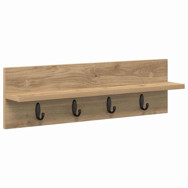 Стенен закачалка за палта Дъб 60 x 10,5 x 18 см Инженерно дърво
