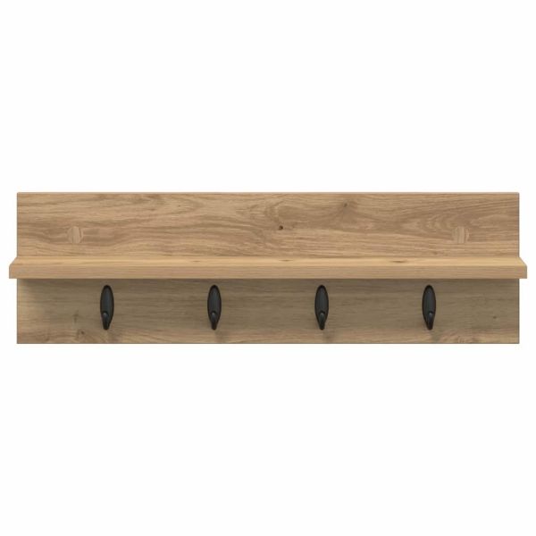Стенен закачалка за палта Дъб 60 x 10,5 x 18 см Инженерно дърво