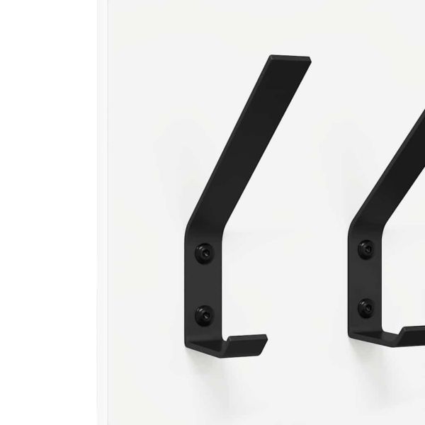 Стенен закачалка за палта със съхранение Бяло 20 x 1,5 x 100 см