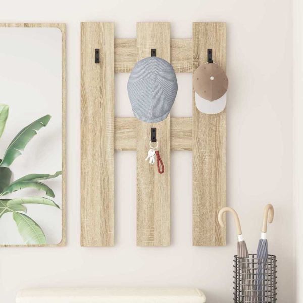 Стенен закачалка за палта Сонома дъб 65 x 3 x 100 см