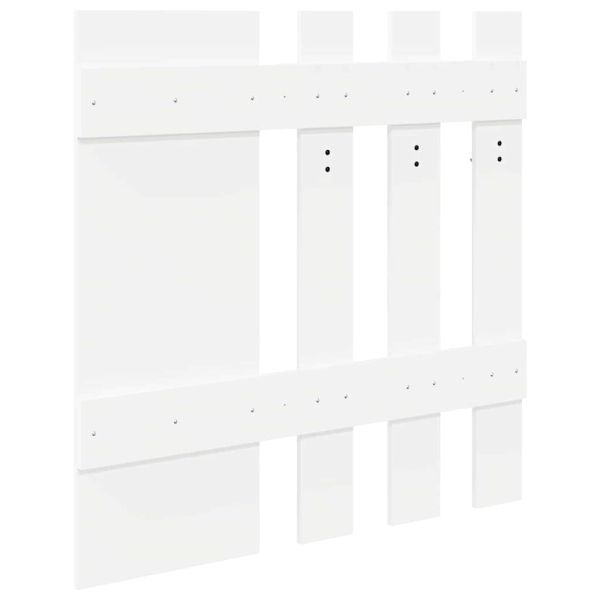 Стенен закачалка за палта със съхранение Бяло 100 x 10 x 100 см