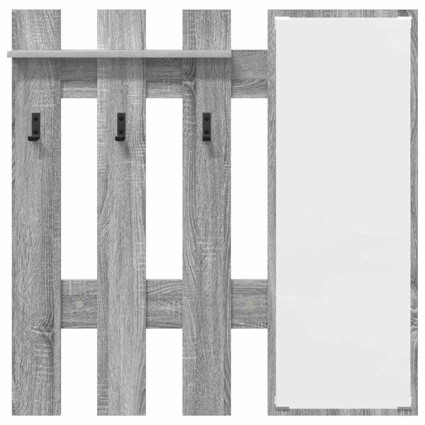 Стенен закачалка за палта Сив Сонома 100 x 10 x 100 см