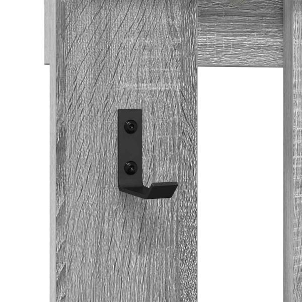 Стенен закачалка за палта Сив Сонома 100 x 10 x 100 см