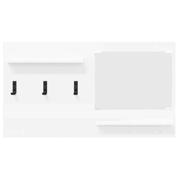 Стенен закачалка за палта Бяло 90 x 10 x 50 см Инженерно дърво