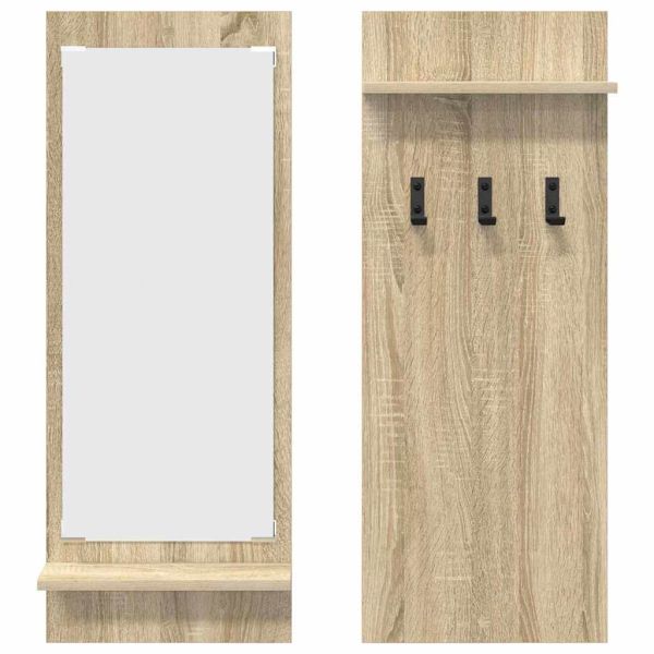 Стенен закачалка за палта с рафт Сонома дъб 70 x 10 x 90 см