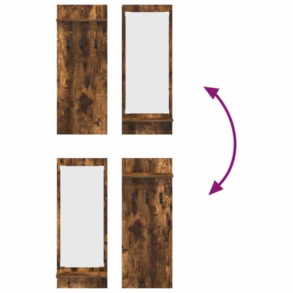 Стенен закачалка за палта с рафт Димян дъб 70 x 10 x 90 см