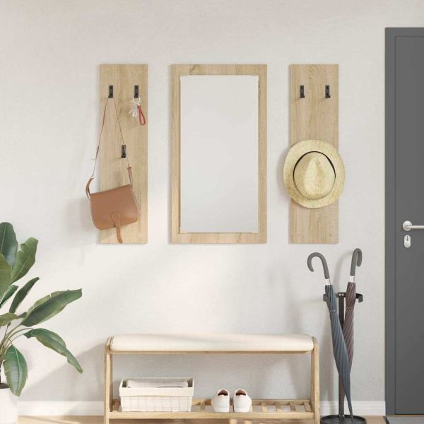 Стенен закачалка за палта Сонома дъб 96 x 1,5 x 90 см