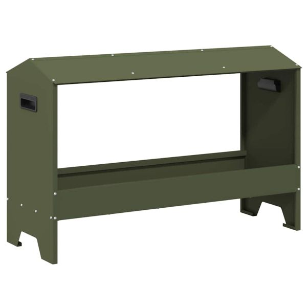 Хранилка за пилета Маслинено зелено 81 x 32 x 53,5 см