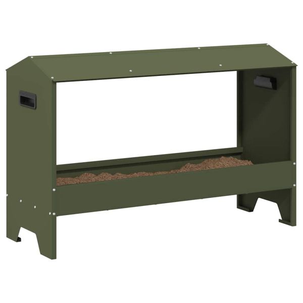 Хранилка за пилета Маслинено зелено 81 x 32 x 53,5 см