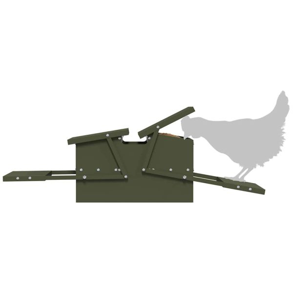 Кокошка Т ределна хранилка Маслинено зелено 75 x 53 x 20,5 см