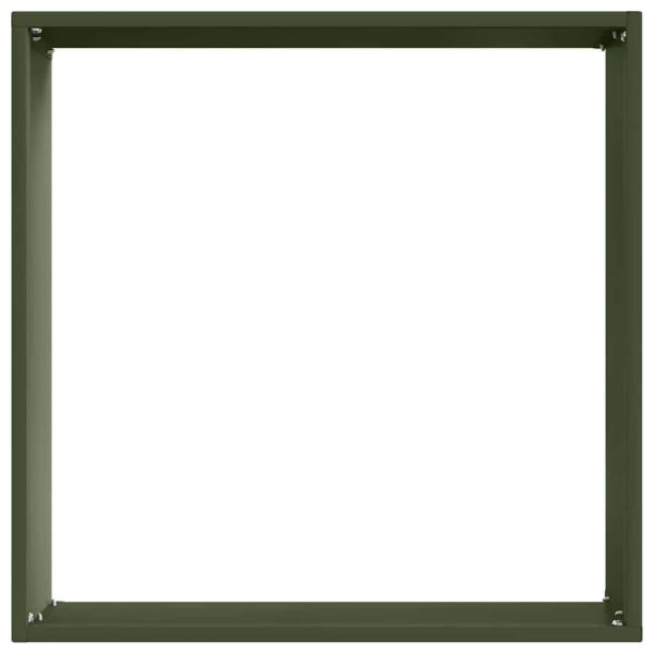 Ограда за трева Маслинено зелено 40 x 40 x 13 cm Стомана