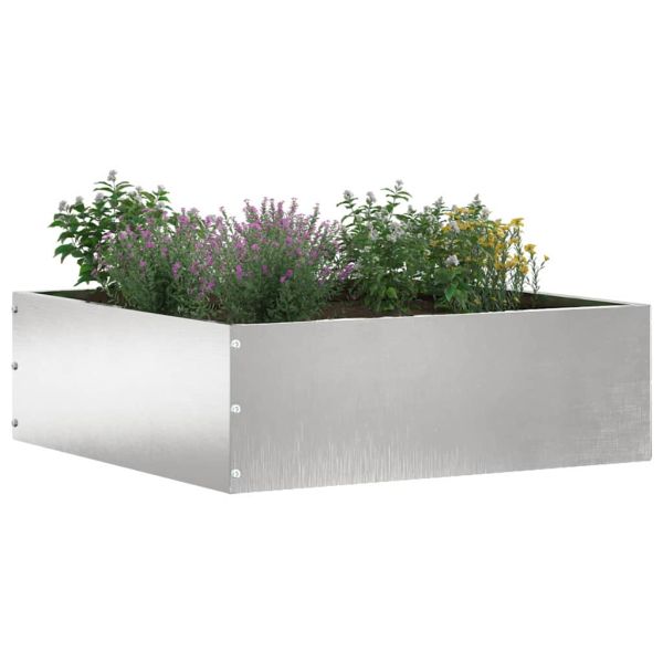 Ограда за трева Сребрист 40 x 40 x 13 cm Неръждаема стомана