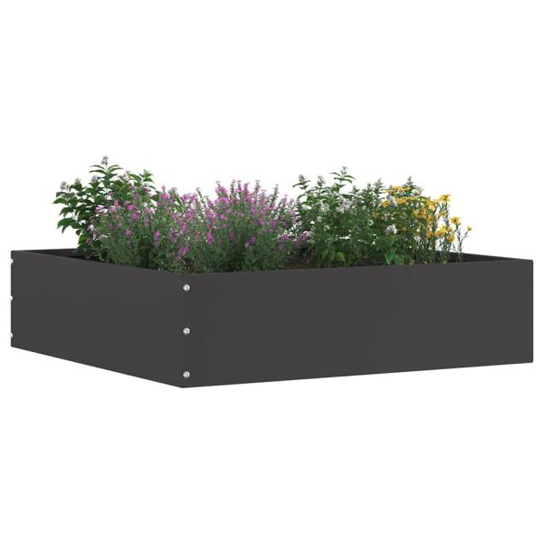 Ограда за трева 6 pcs Черно 50 x 50 x 13 см Стомана