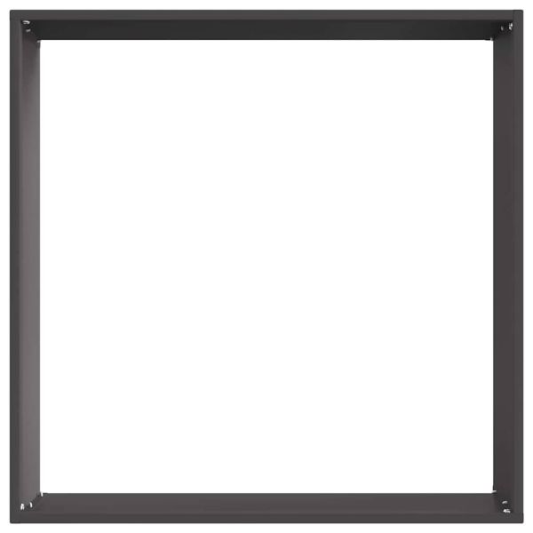 Ограда за трева 6 pcs Черно 50 x 50 x 13 см Стомана