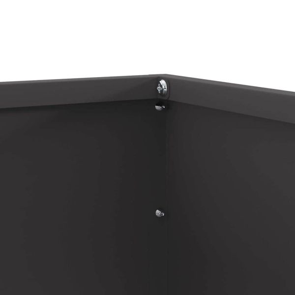 Ограда за трева 6 pcs Черно 50 x 50 x 13 см Стомана
