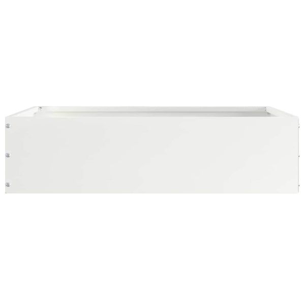 Ограда за трева 6 pcs Бяло 50 x 50 x 13 см Стомана
