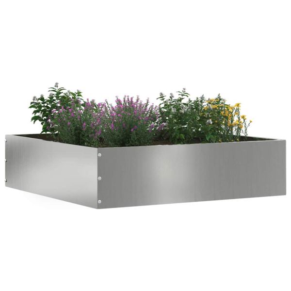 Ограда за трева 6 pcs Сребрист 50 x 50 x 13 см