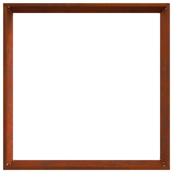 Ограда за трева Ръждясало 50 x 50 x 13 см Патинираща стомана